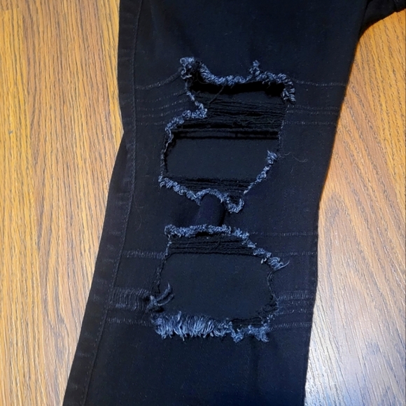 Hollister California Black Ripped Skinny Jeans - Size 9S (W29 L26) Short - Picture 5 of 12